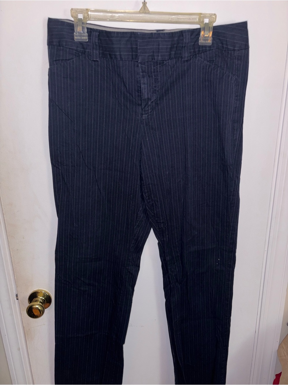 GAP Women's Navy Pinstripe Boot Cut Pants
